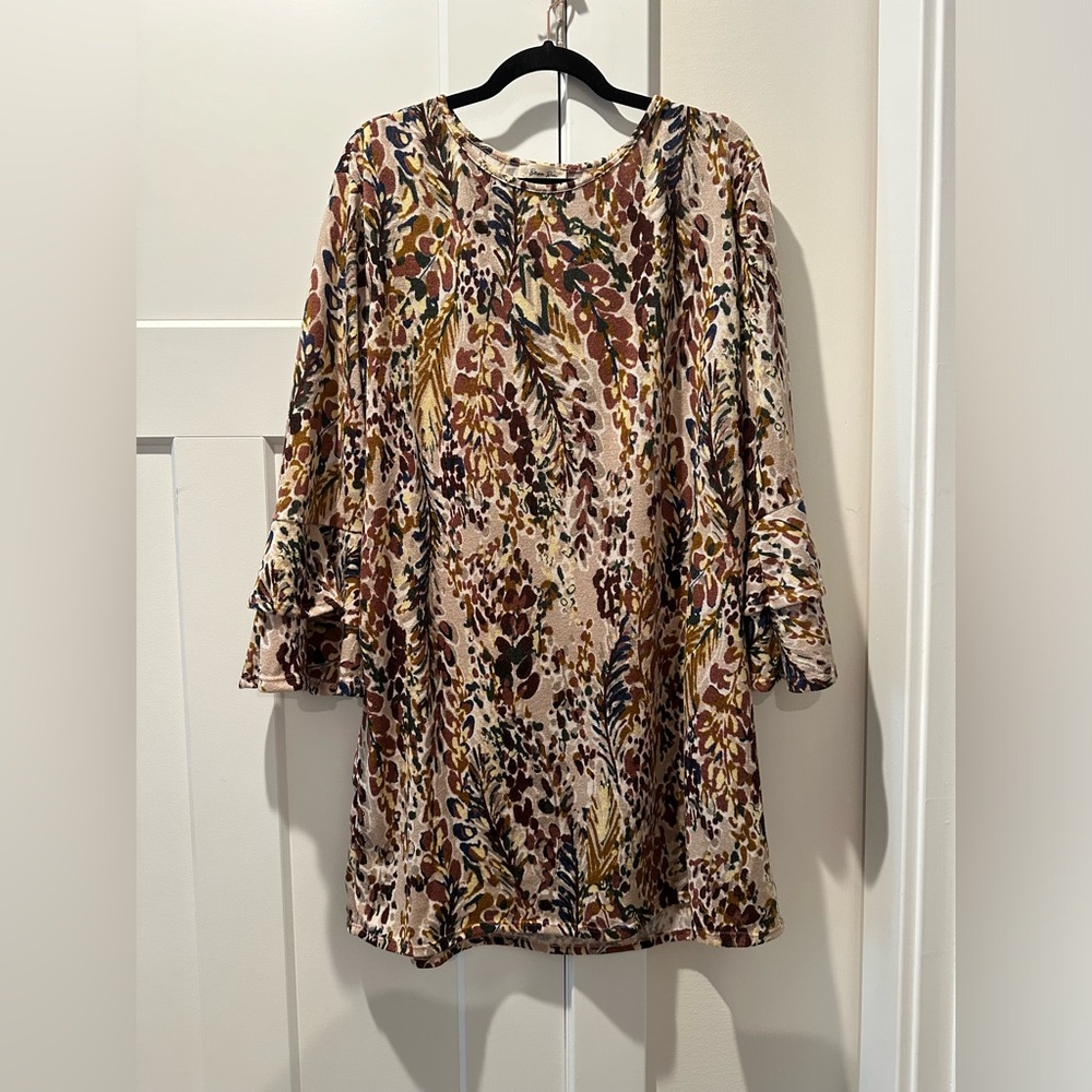 Impressions Online Boutique Bell Sleeve Dress with Pockets